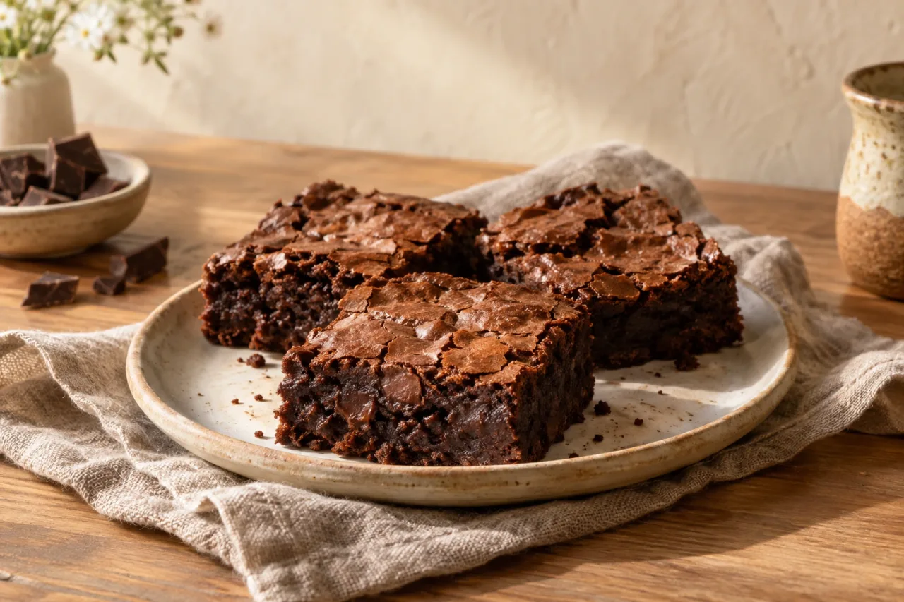 Dark chocolate brownie